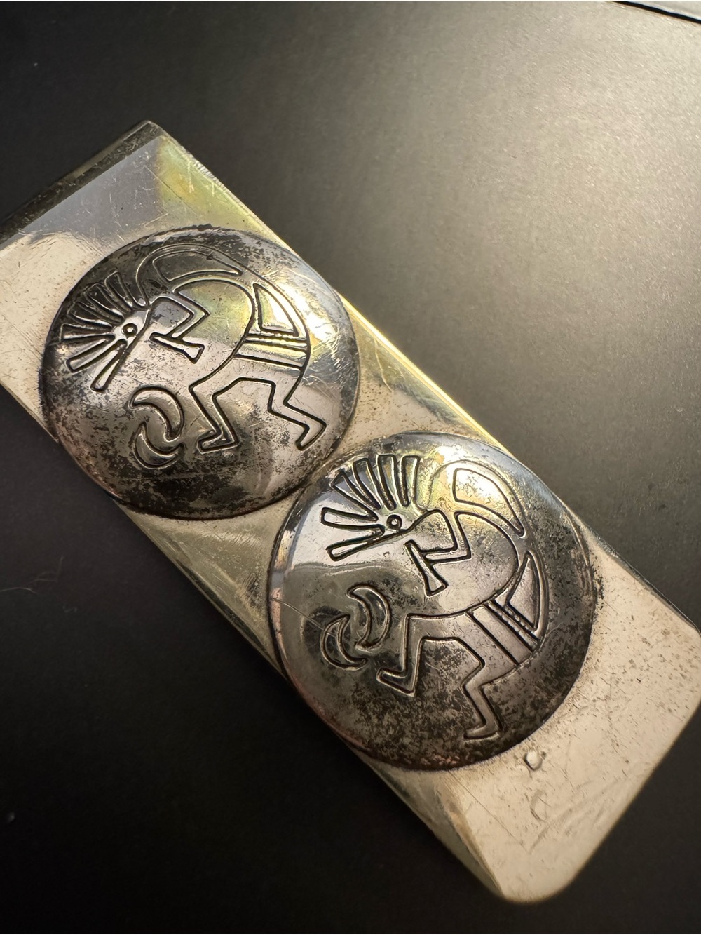 Vintage Kokopelli Money Clip - Merle House - Sterling Silver